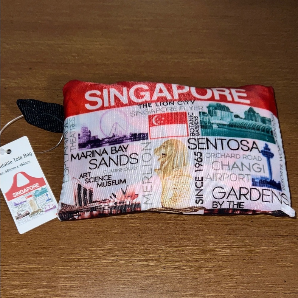 Singapore Souvenir Foldable Tote Bag